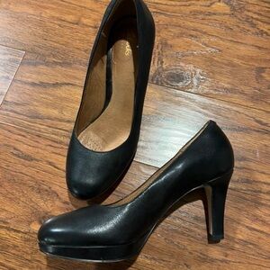 Clarks Classic Black Heels